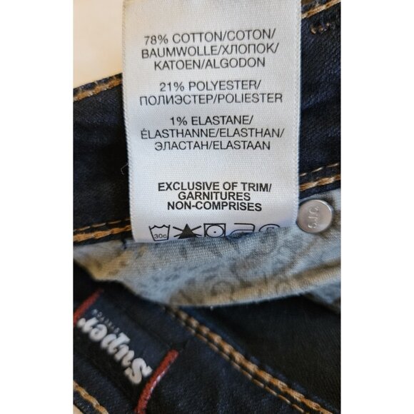 Silver Womens Jeans Suki Mid Slim Boot Denim Blue Dark Wash Super Stretch 29/32 - Picture 7 of 13